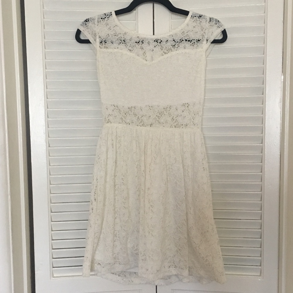 Bailey Blue White Lace Dress